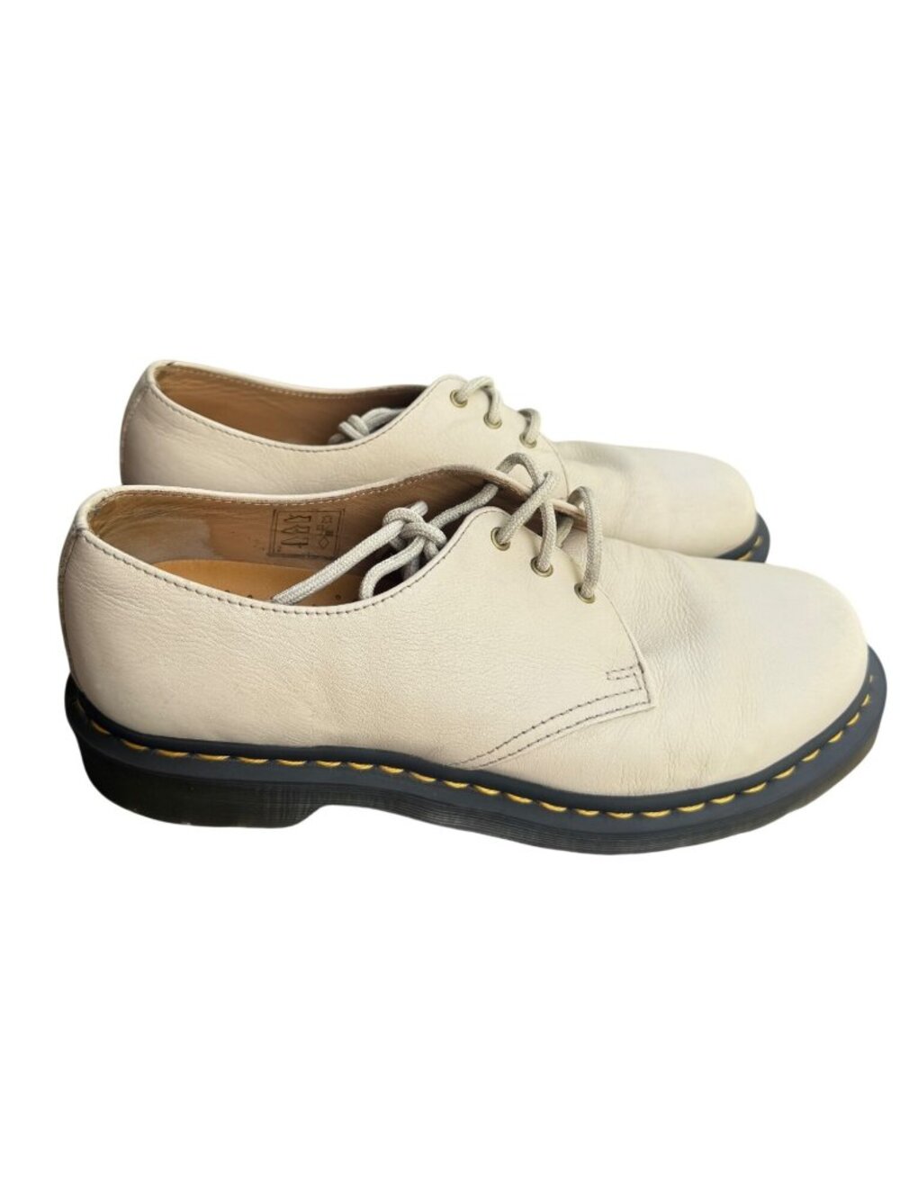 Dr. Martens 1461 Ghillie Beige Leather Lace Up Shoes Women Size 10 US / UK 8
